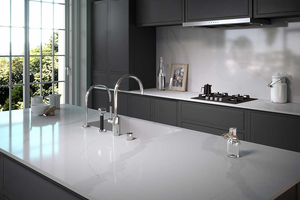 Cosentino Silestone Naturquarz Küche Europea Classic Calatta - Die Küchenwelt Thomas Brag in Duisburg und Bocholt