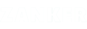 Das Logo von Zanker in weiß auf transparentem Hintergrund, welches die Markenvielfalt des Unternehmen veranschaulicht.