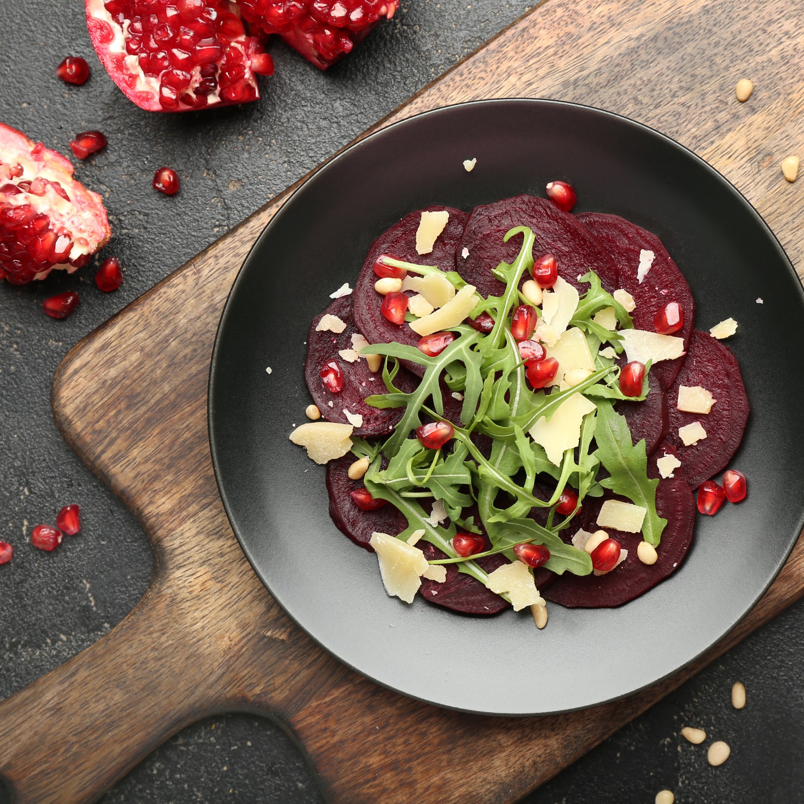 Kochkurs gefülltes Perlhuhn, Rote Bete Carpaccio