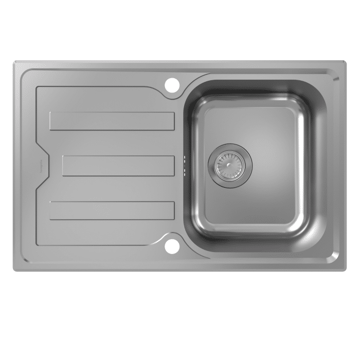 Hansgrohe S44 S440-A342 79 Einbauspüle 342 mit Abtropffläche kurz und automatischer Ablaufgarnitur