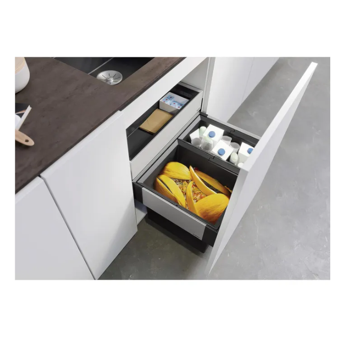 BLANCO Einbaumülleimer Select II 60/2 Orga, 526208, ab 60cm Schrankbreite, Kunststoff, 19 und 30 Liter