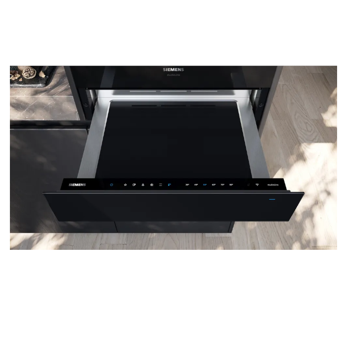 Siemens BI910C1B1 iQ700 Wärmeschublade 60 x 14 cm Schwarz, Edelstahl