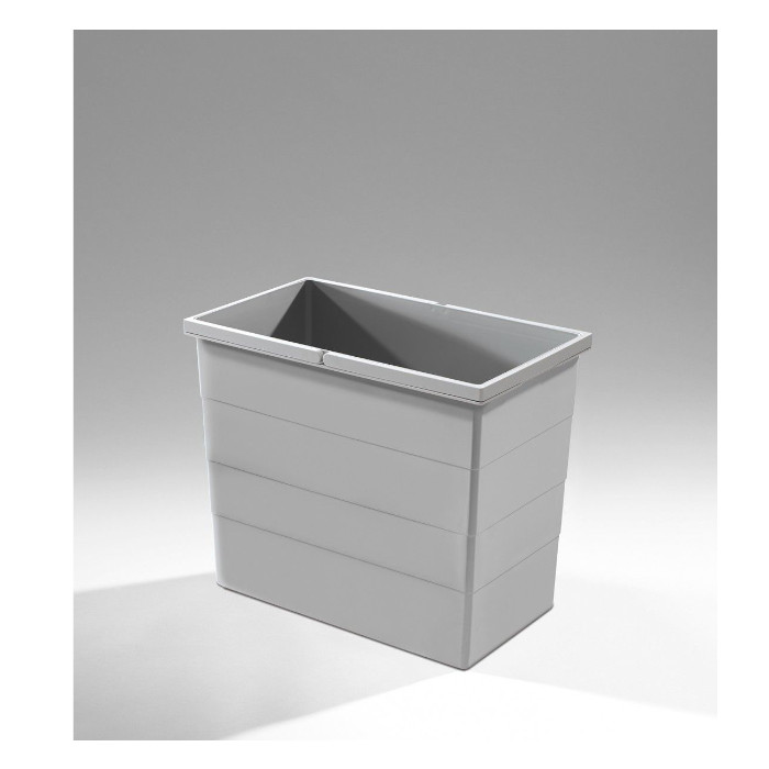 Hailo 1125729 Inneneimer 28 Liter, Signalgrau
